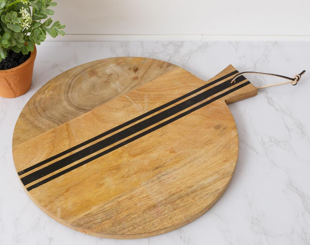 Cutting Board - Vintaged with Farmhouse Stripe