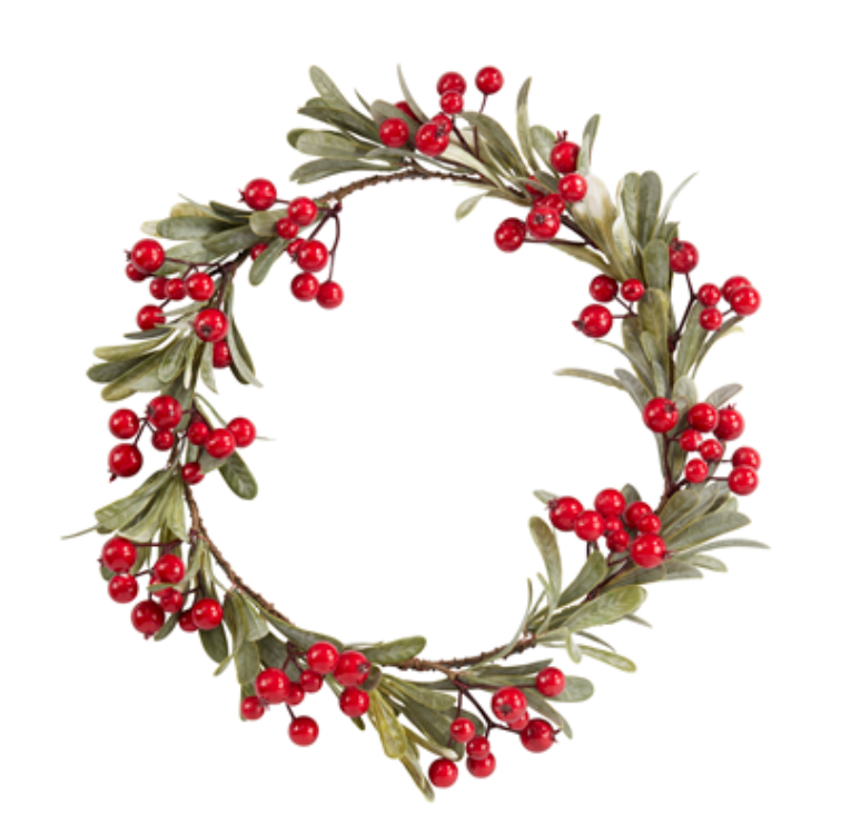 Red Berry Charger Wreath