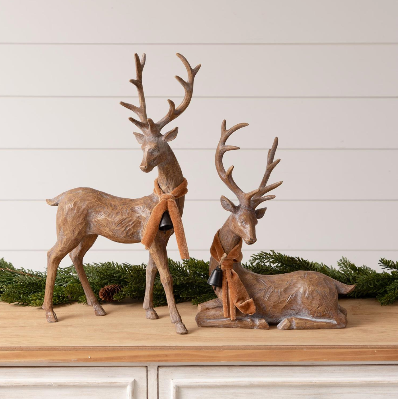 Large Buckhead Deer Centerpiece (S/2)