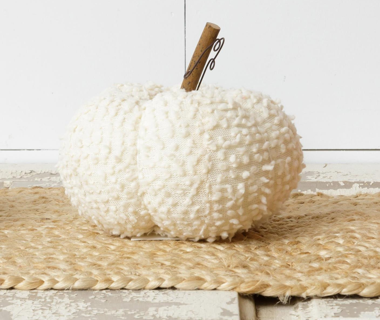 White Fabric Pumpkin (Snow White)